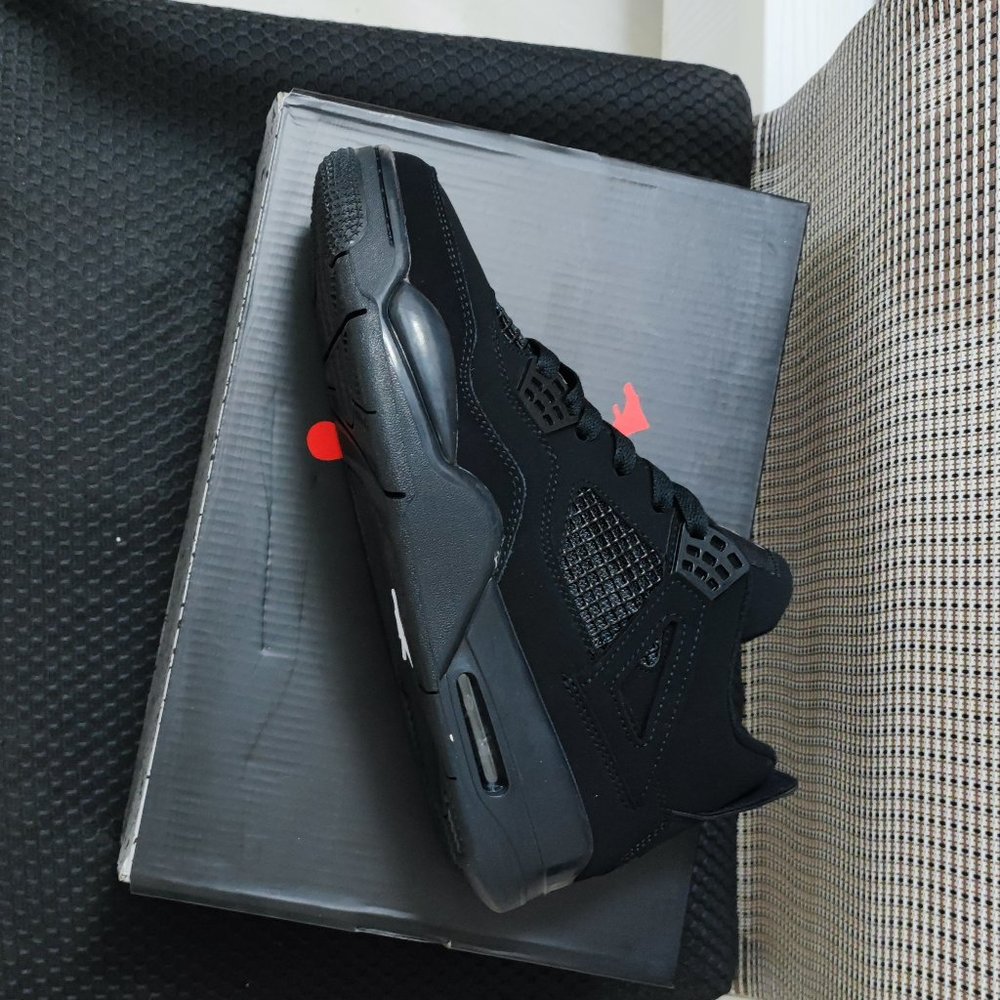 Air Jordan Retro 4 Black Canvas “Steel” Size 11